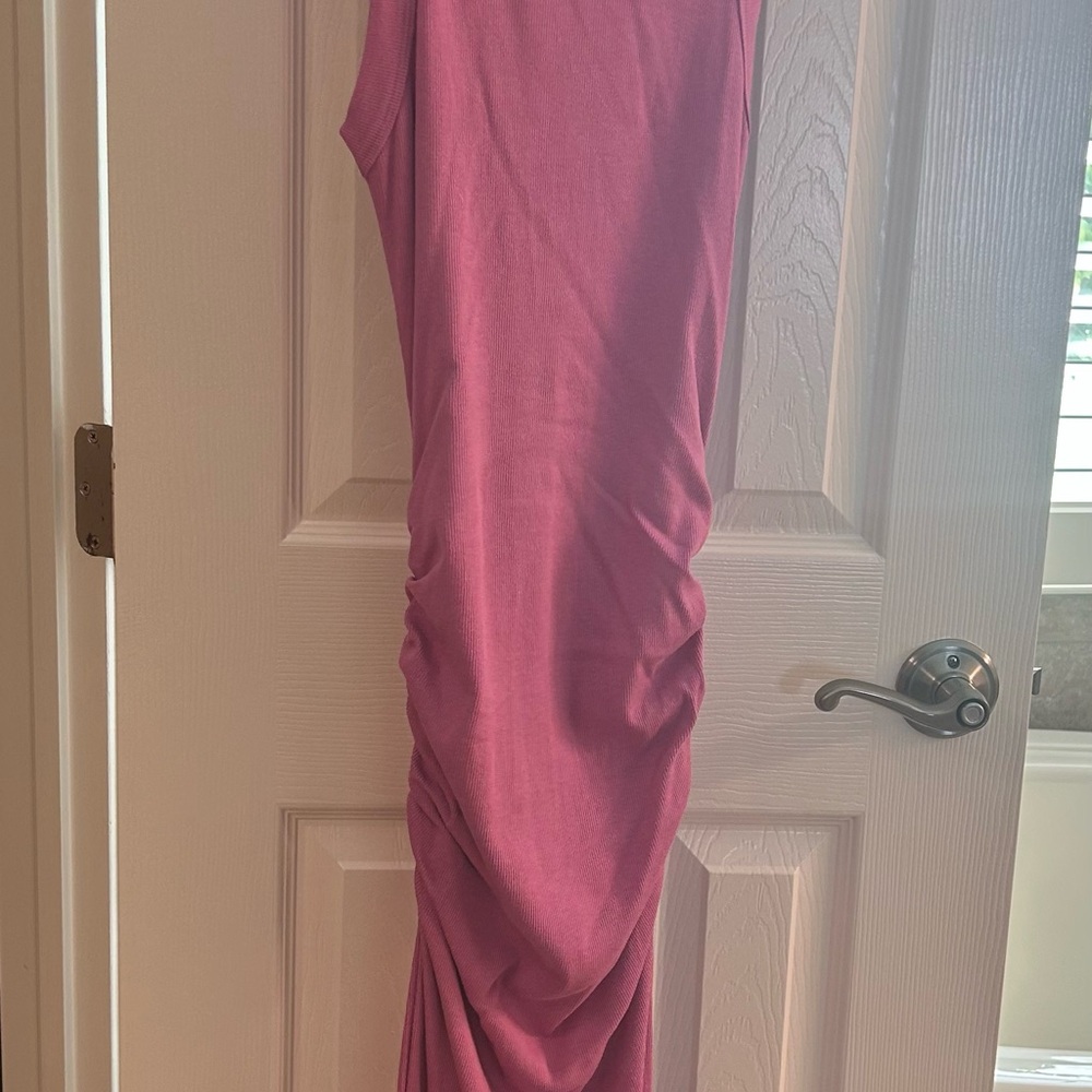 Michael Stars Fuchsia Ribbed Top